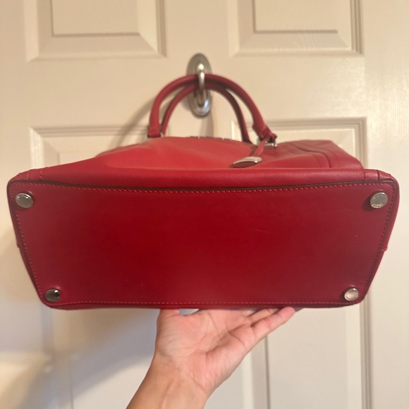 Michael Kors Sadie Leather 2-Way Tote & Cross Body Purse, Scarlet Red, NWT - Picture 11 of 13